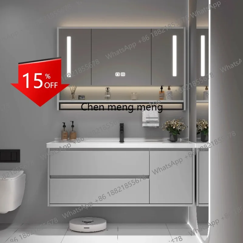 

X173 Керамическая тумба для ванной комнаты в винтажном стиле, серая, с отсеками для хранения, мебель для дома