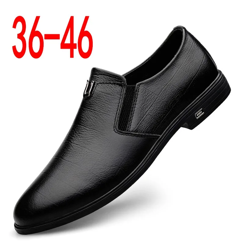 

WAERTA Genuine Leather Men Formal Shoes Luxury Brand Men Loafers Dress Moccasins Breathable Slip on Driving Shoe Plus Size 36-46