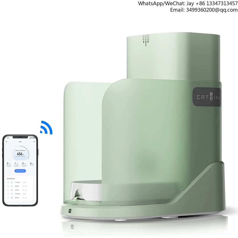 

CATLINK WiFi Enabled Automatic Cat Feeder Smart Cat Food Dispenser With Ceramic Bowl,Health Monitoring, App Control