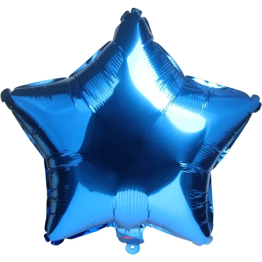 10 قطعة شكل نجمة احباط مايلر بالون مملّع بالهليوم 18 "بالون حفلة عيد ميلاد الديكور احباط بالونات الزفاف استحمام الطفل ديكور الأزرق