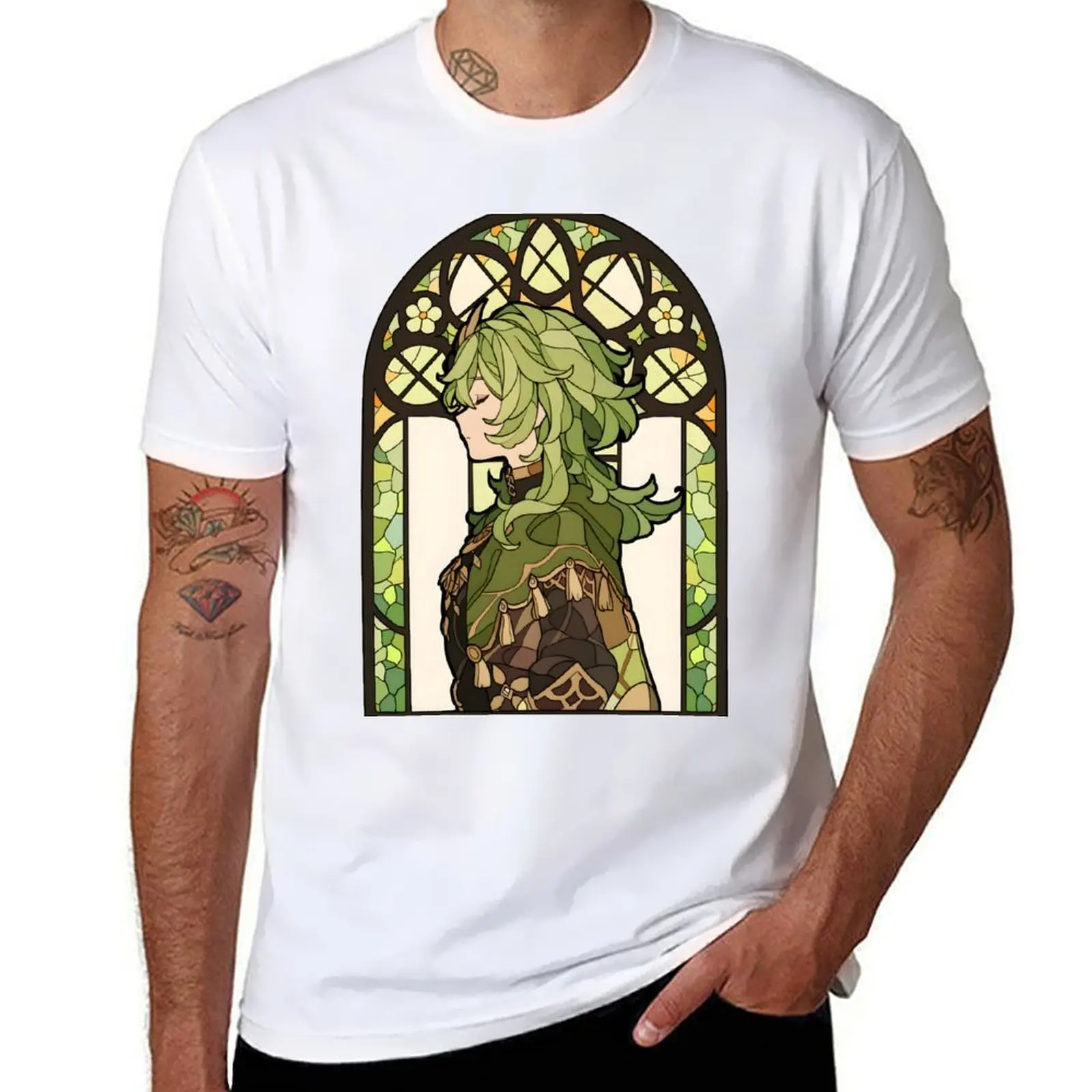 

Stained Glass Collei T-Shirt cotton t shirts high quality t shirt personalised T-Shirt