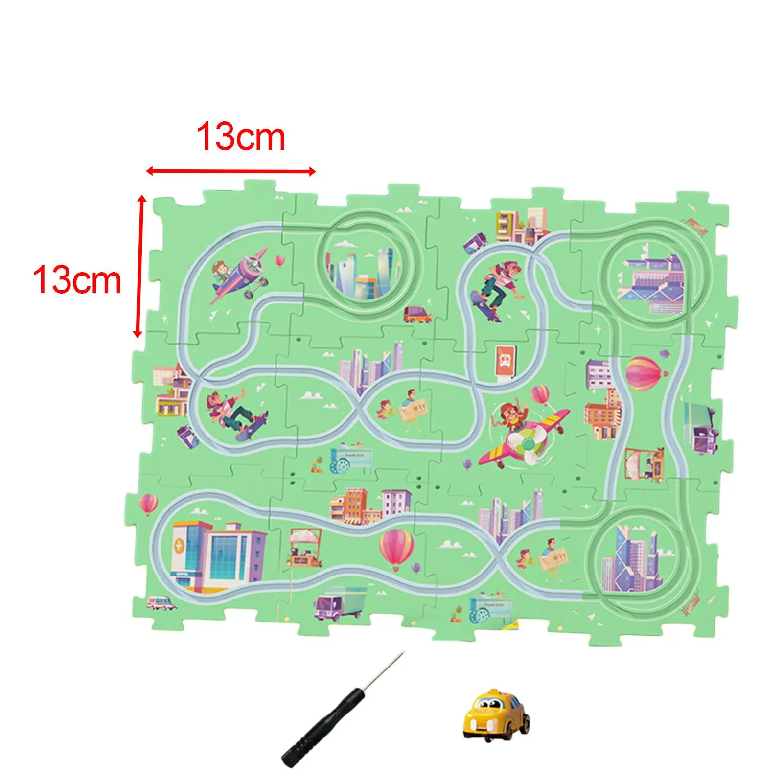 Puzzle Car Track Play Set Giocattoli da costruzione per auto ferroviarie per ragazze e bambini piccoli