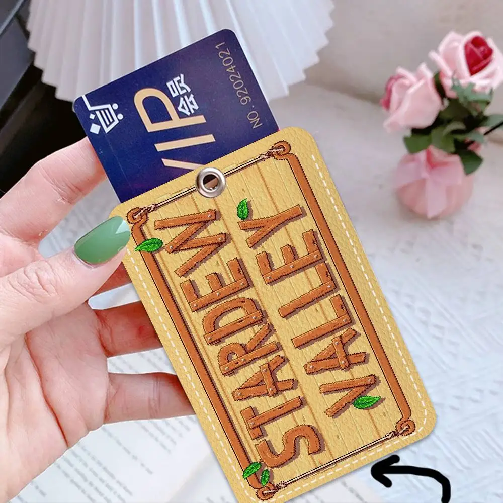 S-Stardew V-Valley 1 قطعة INS حامل بطاقة الحرم الجامعي للطلاب الكرتونية الإبداعية لبطاقة الوجبات، بطاقة الحافلة، بطاقة العمل، إلخ