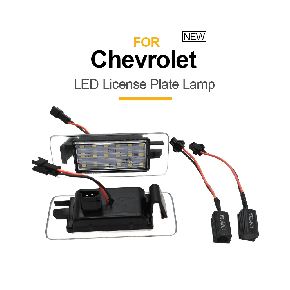 

2 шт. для Chevrolet Malibu 2016-2021, Equinox 2018-2021, Suburban Tahoe 2015-2020, светодиодные фонари номерного знака Canbus White