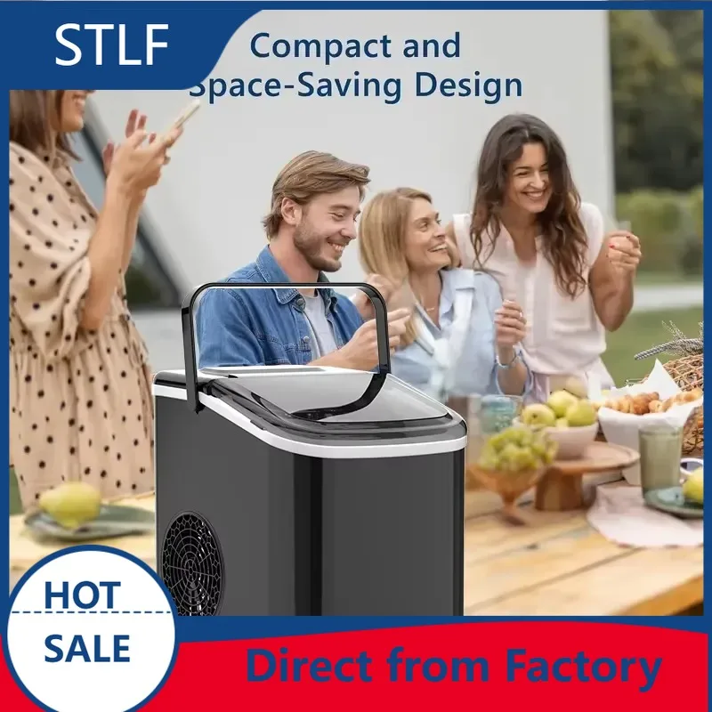 STLF A high-performance compact ice machine that quickly produces transparent bullet-shaped ice cubes for use in bars,