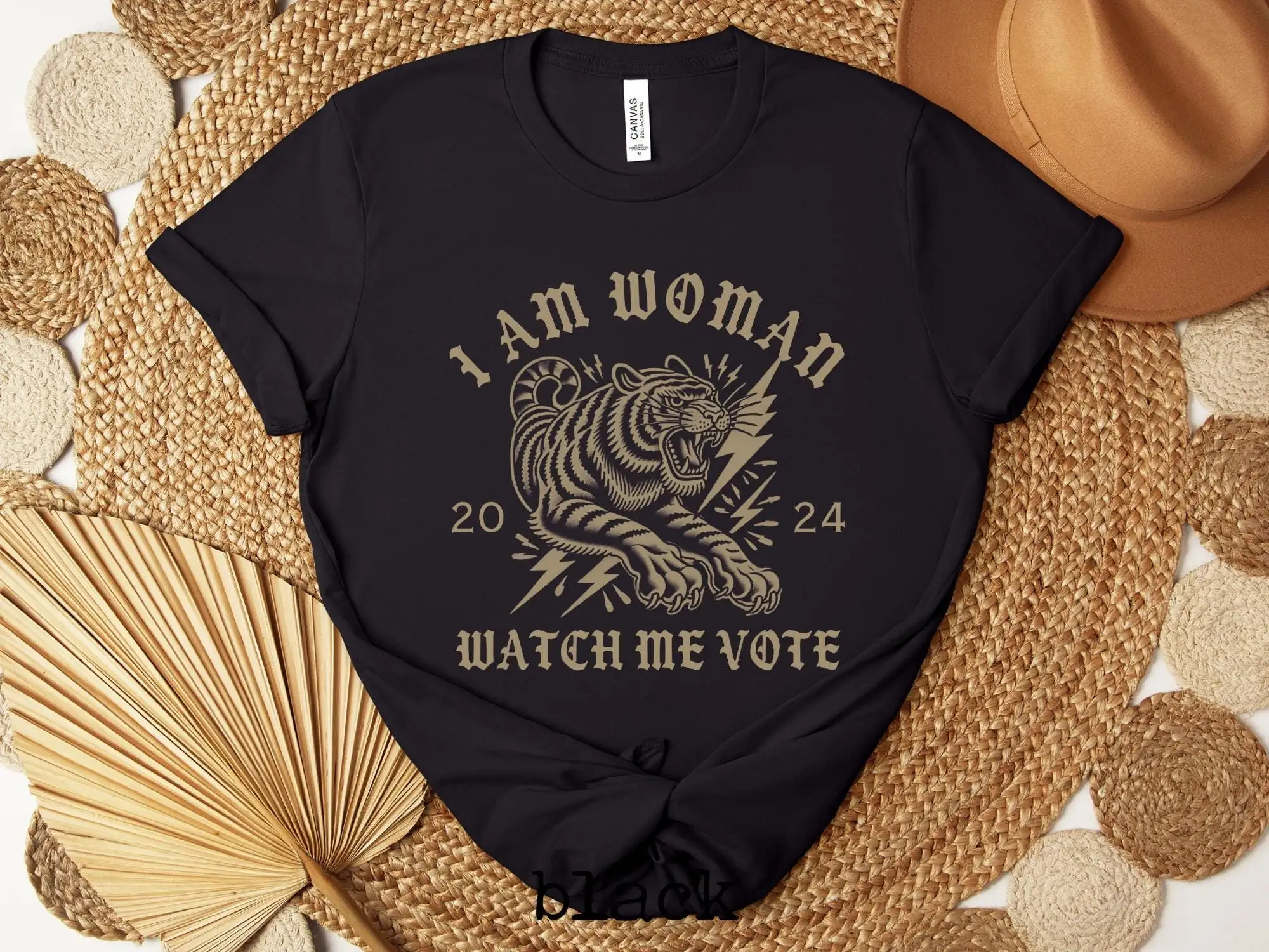 I Am Woman Watch Me Vote T Shirt Feminist Women'S Rights Presidential Election Madam President Political Harris Support