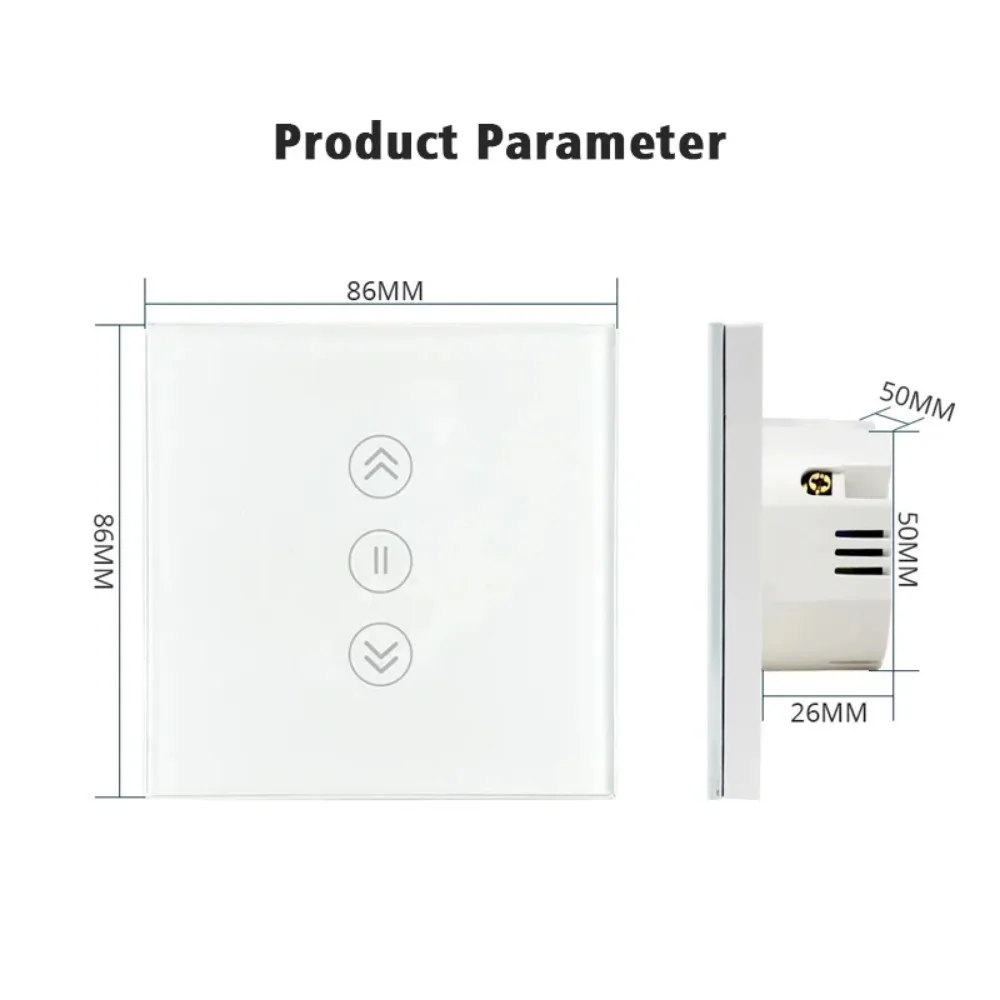 مفتاح ستارة منزلي ذكي CBE واي فاي ، تصميم يعمل باللمس للستائر الآلية ، حياة تويا الذكية ، اليكسّا ، مساعد منزلي جوجل