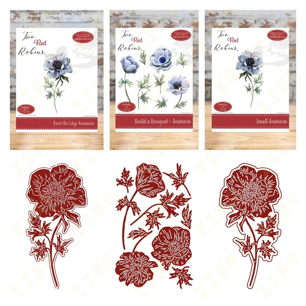 

Build a Bouquet Anemone Die Set Metal Craft Cutting Dies DIY Scrapbook Paper Diary Decoration Card Handmade Embossing New 2023