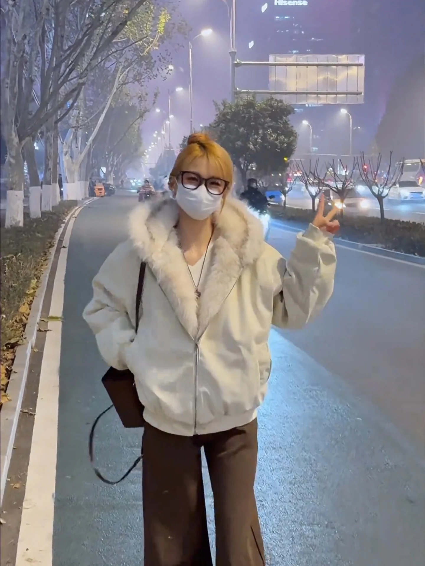 

Retro American PU Leather Cotton Jaet Thi Warm Fur Collar Men's Women's Winter Coat Youthful Sle Polyester Filling