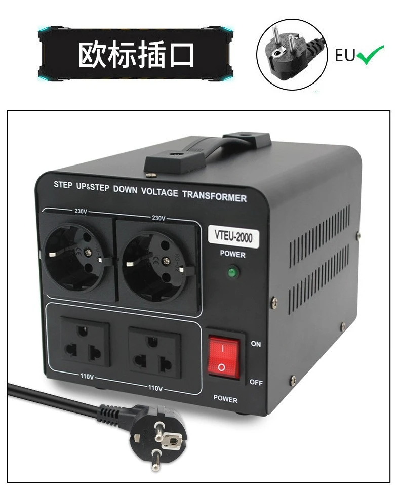 1000W Step Up & Down Voltage Transformer 220V↔110V Power Converter