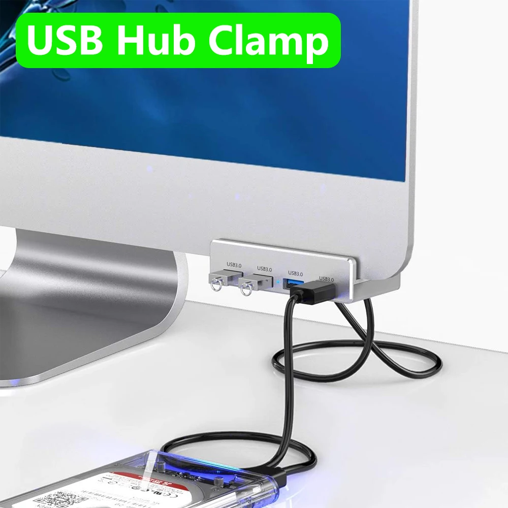 10Gbps USB HUB USB3.2/3.0/2.0 Splitter Adapter Universal External Multi Clip Dock For iMac Macbook Lenovo Desktop PC Accessories