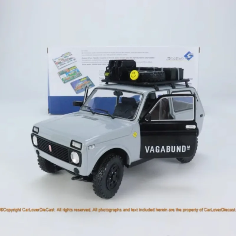 

Diecast Solido 1:18 Scale Lada Niva Vlada Grey Alloy Double Door Car Model Collectible Toy Gift Souvenir Display Ornament