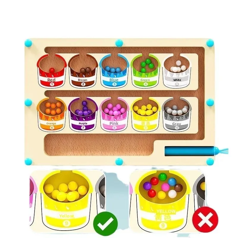 لعبة المتاهة ذات الأرقام المغناطيسية لعبة تطوير الذكاء التعليمي للأطفال لعبة ألغاز للتدريب على التفكير المنطقي