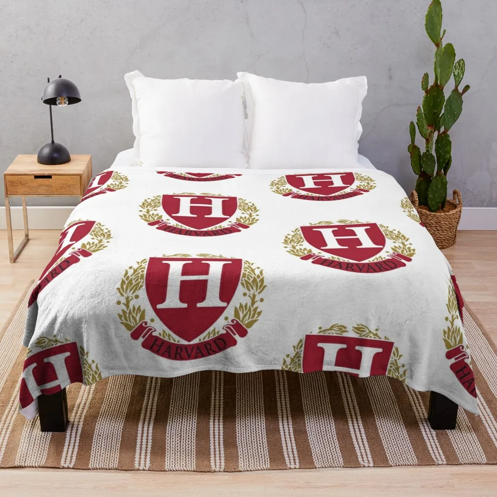 

Harvard university sticker Throw Blanket