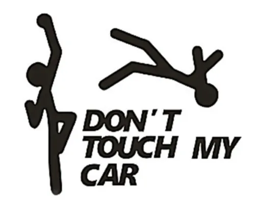 Imagen 2 del producto Pegatina para coche, no toques mi coche, pegatinas creativas y divertidas personalizadas para decoración de coche, decoración de vidrio para ventana de belleza para coche