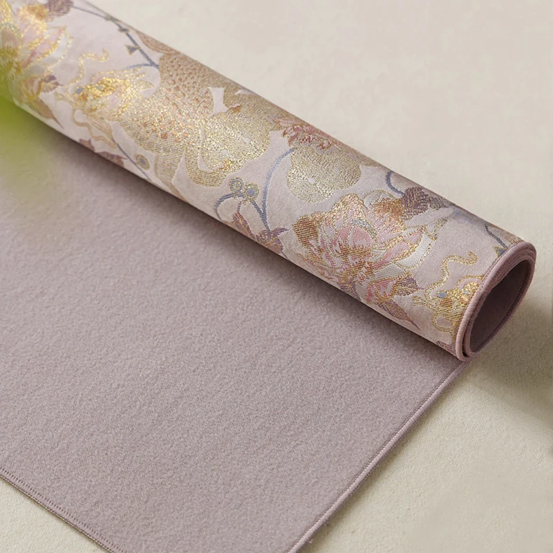 Brocade Velvet Felt Mat Large Premium Dual Side Calligraphy Painting Desk Pad Felt Pads Chinese Writing Art Stationery Organizer