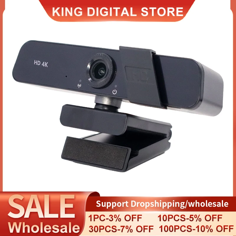 

4k Auto Focus Webcam With Microphone & Noise Reduction, 1080p 30fps Usb Camera For Pc Laptop, Video Conferencing & Online Class