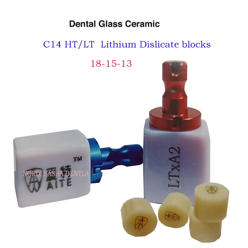 10 pz/scatola CAD/CAM Translucency/lingotti di vetro al litio dentale ad alta trasparenza blocco ceramico blocchi di vetroceramica Li-disilicato