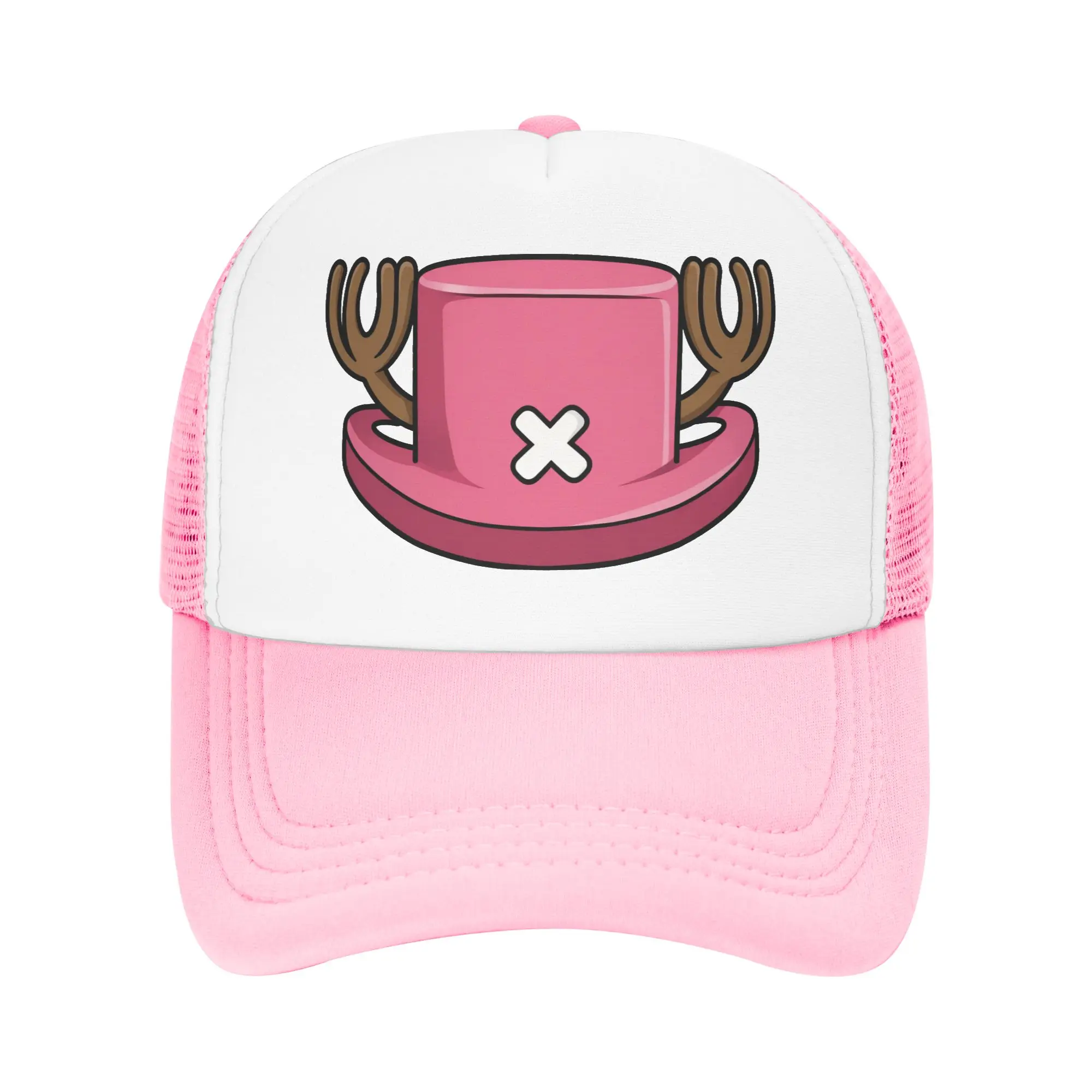 luffy Cartoon Anime Tony Tony Chopper Mesh Sun Hats  Hiking Fishing Breathable Baseball Cap Unisex-Teens Classic Trucker Hat