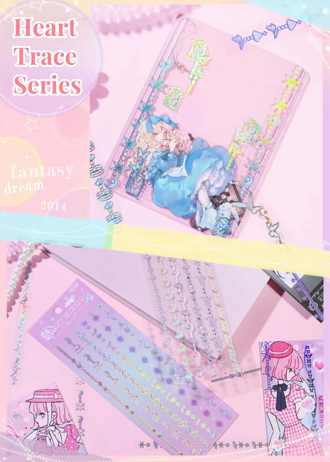 Korean Style Sticker Set For Kpop Photocards, Journaling & Toploader Deco - Premium Quality - Cute Ribbon Star Dialog Box & More