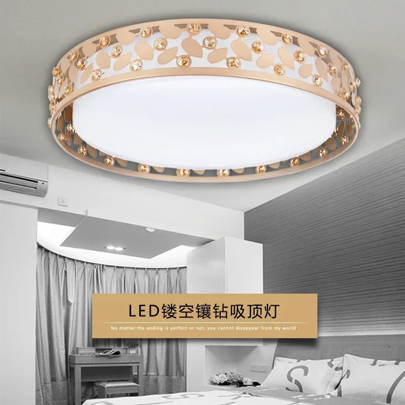 Modern minimalist led wrought iron round ceiling lamp bedroom dining room living room home lighting lamps factory direct