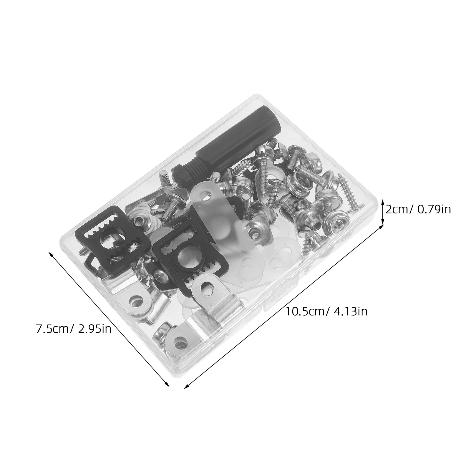 57pcs Hockey Repair Kit Includes R-Shape Visor Clips Screws Nuts Chin Strap Adapter For Football Baseball Softball Youth