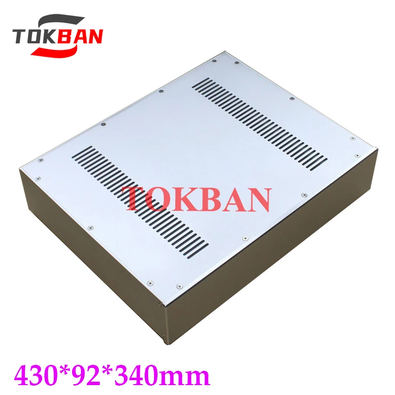 Tokban Audio WA52 430*92*340mm All Aluminum Amplifier Chassis Enclosure DIy HIFI Preamplifier Vacuum Tube Amplifier Case Shell