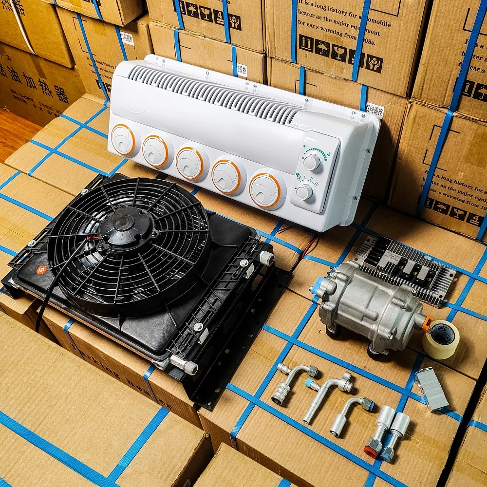 

Electric Split Parking Air Conditioner for Light & Heavy Trucks | 12V/24V DC Truck Cab Air Cooling Unit Caravan Air Conditioner