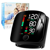 Rechargeable Wrist Blood Pressure Monitor Automatic Tonometer Meter LCD Screen Portable Health Care Sphygmomanometer