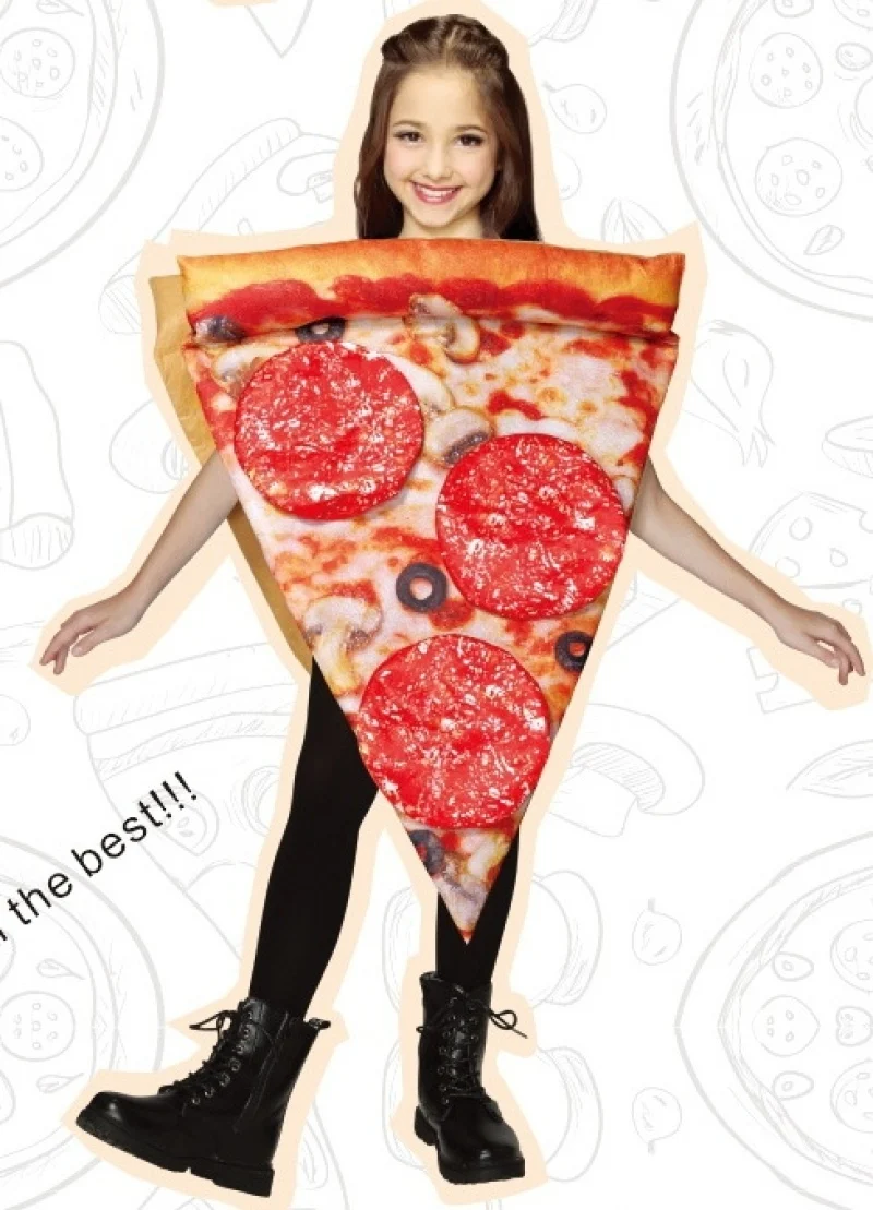 Halloween Cosplay Pizza Costume cibo Party abbigliamento per adulti e bambini