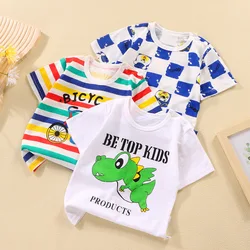 Children's Short-Sleeved Boys Girls Cotton T-Shirt New Girls Baby Tops Summer Cotton Half-Sleeved Summer Children's Clothing