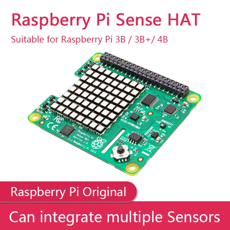 Official Raspberry Pi Sense HAT Directional Pressure humidity, and Temperature Sensor Module