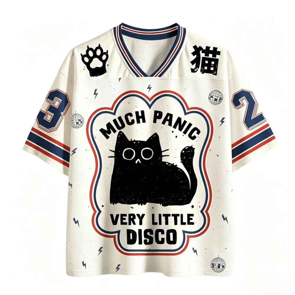 Harajuku Fun Cartoon Cat 3D Print Breatha QuickDry Men Women V-neckT-Shirt Outdoor StreetCasual Fashion Y2K Parentchild Clothing