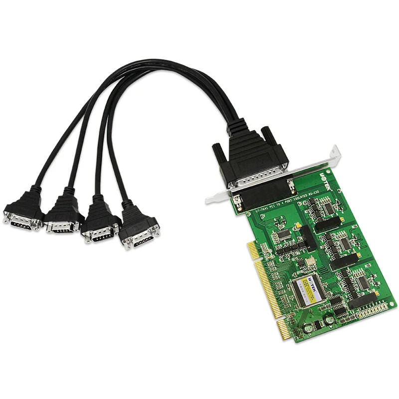 

UOTEK Industrial PCI to RS-232 Serial Card with Optical Isolation RS232 4 Ports High Speed DR44 Converter DB9 Connector UT-764I