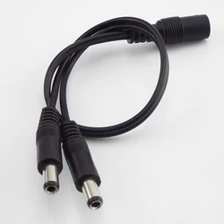 DC 1 Buchse zu 2 Stecker Power Splitter Kabel 2.1*5,5mm für CCTV-Kamera Sicherheit DVR Zubehör LED Licht leiste e1