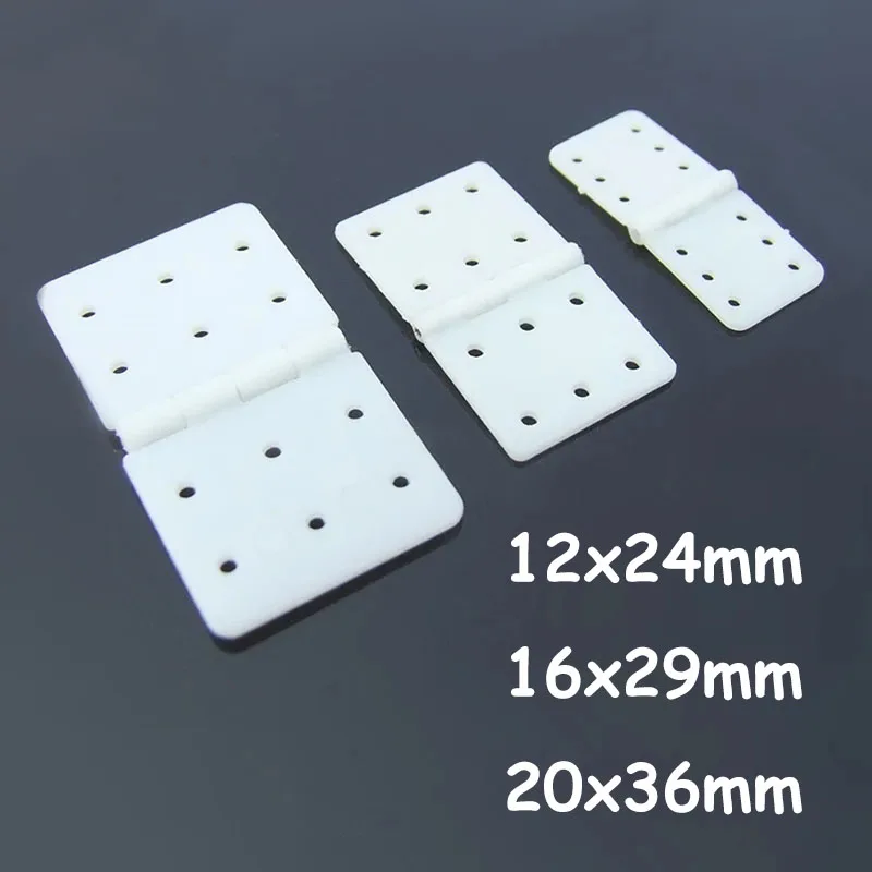 

2/4/10/20/50pcs White Nylon Hinge Pinned Hinge 12x24mm 16x29mm 20x36mm For RC Airplane Plane Parts DIY Model Replacement