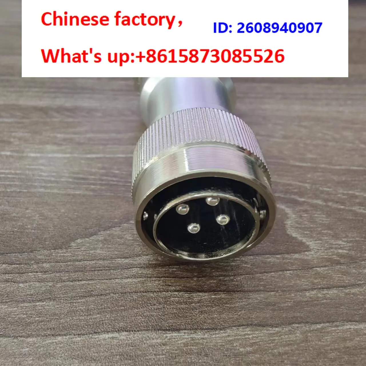 Steel mill fixed oxygen gun four-core aviation plug, male and female plug street connector free of holes