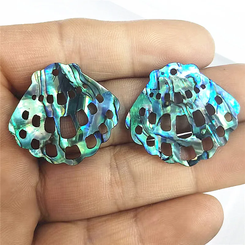 

4 шт. натуральных подвесок из раковин морского ушка 28x30 мм, перламутр из морской воды, для женщин, комплектующие для изготовления украшений в морском стиле