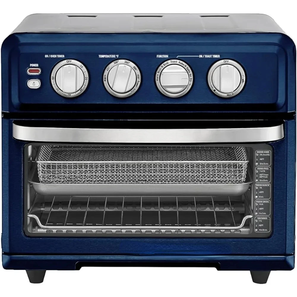 

Fryer + Convection Toaster Oven, 8-1 Oven with Bake, Grill, Broil & Warm Options, Stainless Steel (Navy Blue)