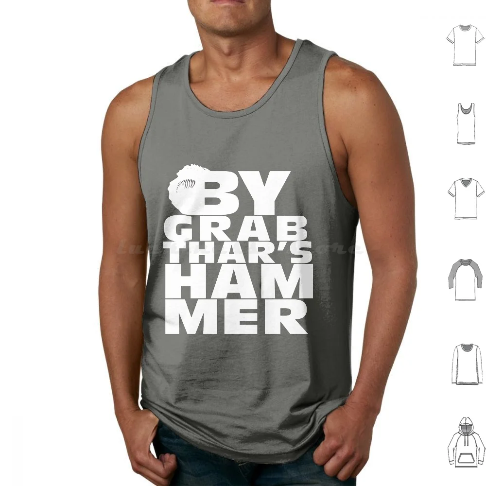 Camisetas sin mangas con estampado de Grabthar's Hammer, de algodón, Galaxy Quest, Dr. Lazarus Allen, Rickman, ciencia ficción, Grabthars Hammer