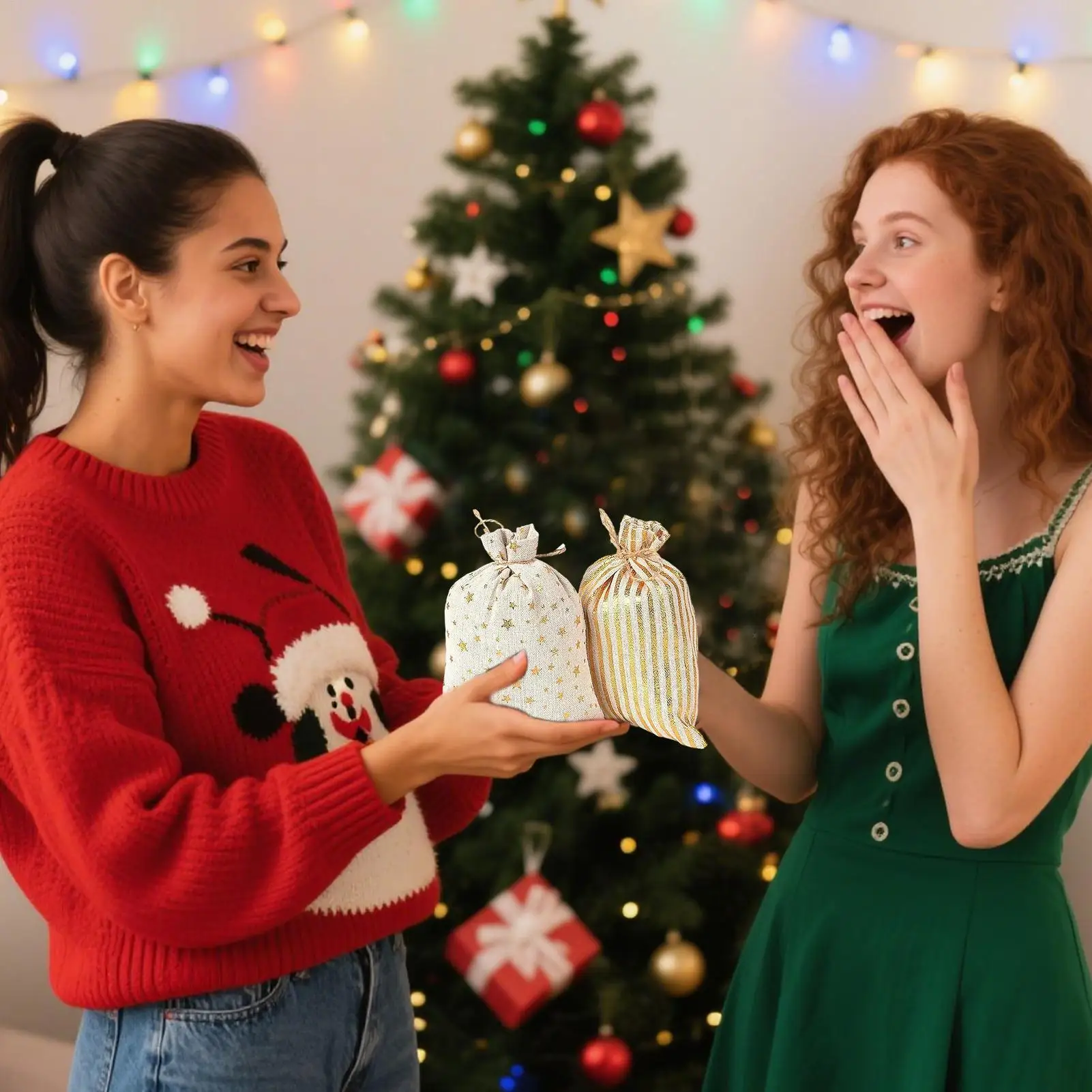 

Candy Bag Countdown 24 Days Festive Countdown Calendar With Numbers Treat Bags Christmas Party Favors For Adults Kids Lovers