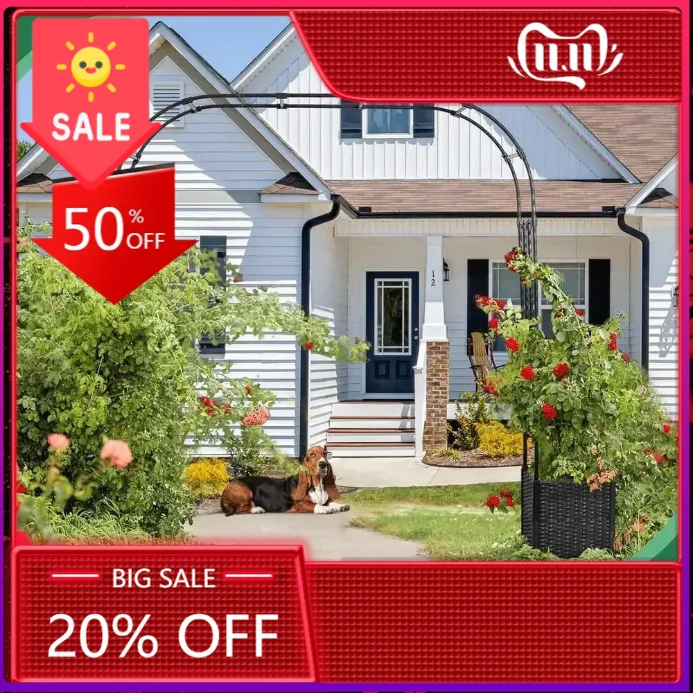 

Бестселлер: Черная полукруглая стальная арка-решетка, 78,8 дюймов (ширина) x 90 дюймов (высота) для вьющихся растений