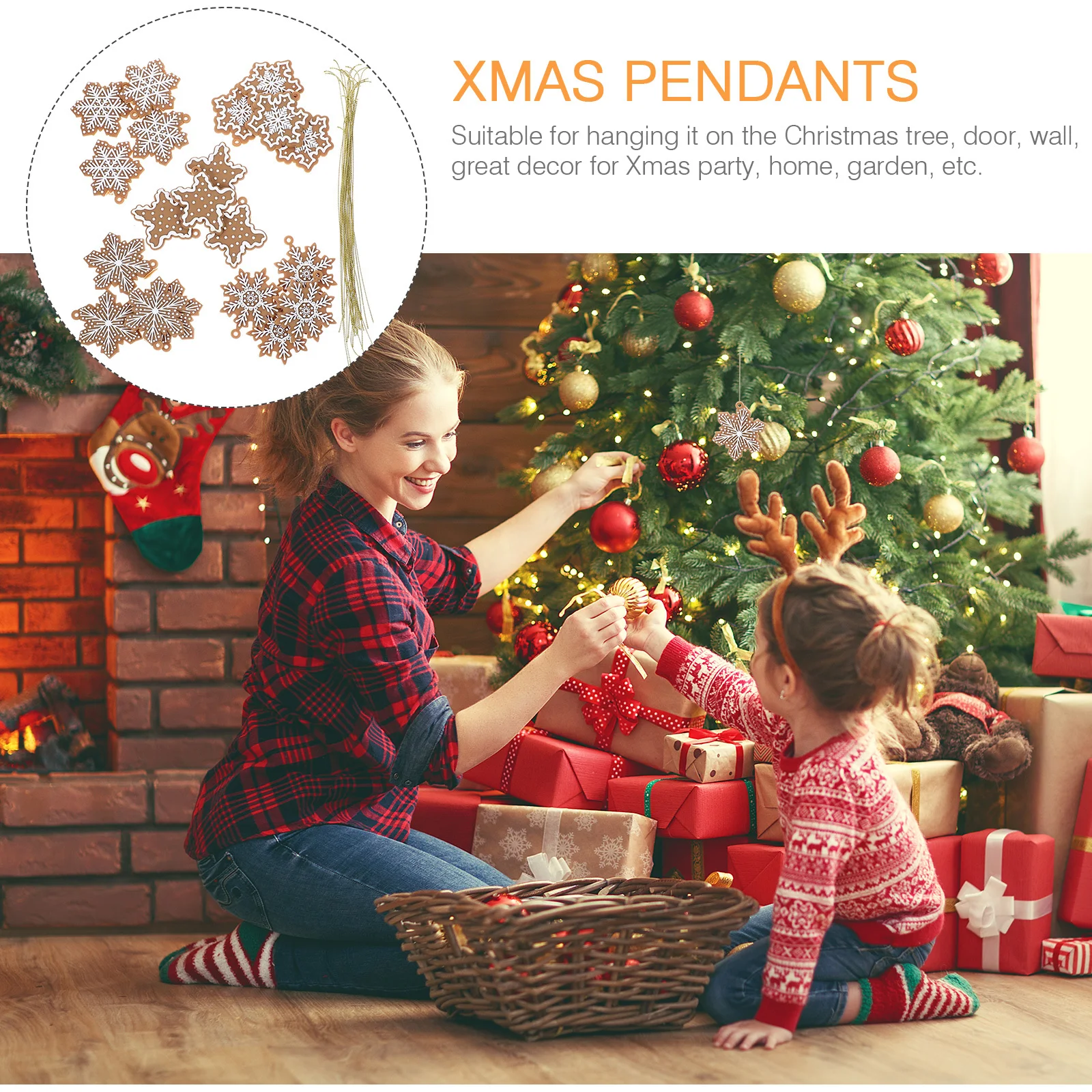 

20pcs Christmas Tree Ornaments Hanging Snowflake Xmas Pendants For Holiday Party Home Garden Window Decoration Xmas Scene Layout