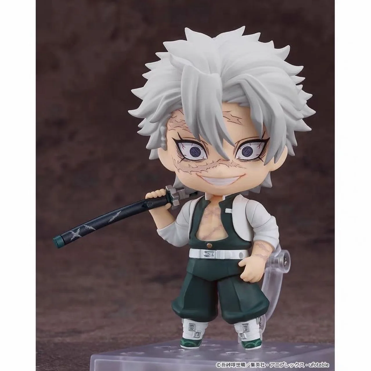 Anime Demon Slayer Shinazugawa Sanemi Q Versione mobilità articolare Action Figure Modello in PVC Giocattoli Decorazione da scrivania Regali da collezione in scatola