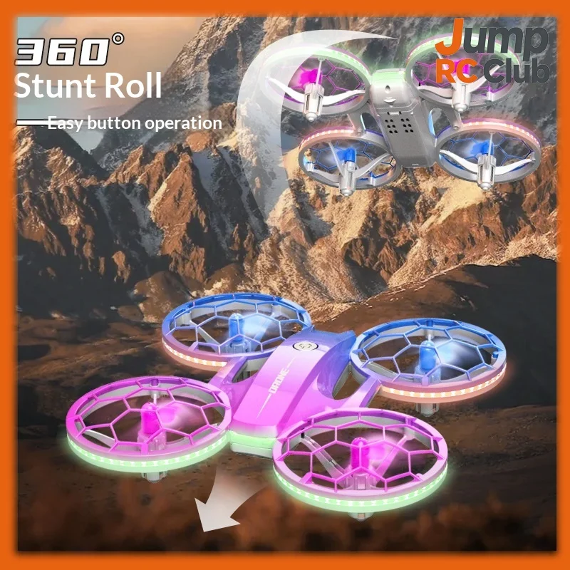 

JJRC 2,4G RC Квадрокоптер Самолет Красочный светодиодный трюк Вращение Удержание высоты Дрон для начинающих Игрушка для детей Легкий летающий подарок в помещении