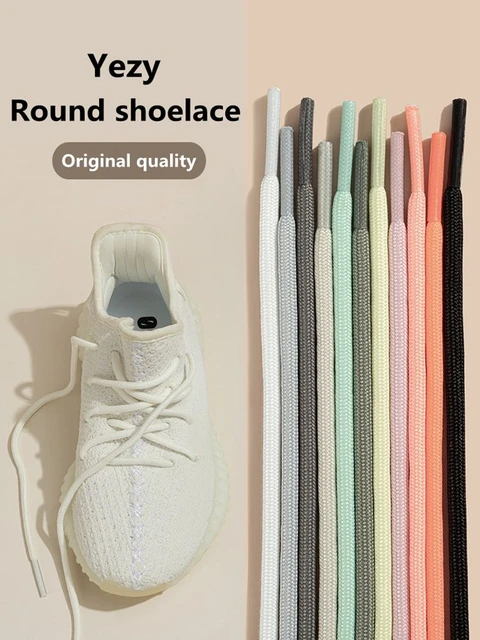 1 Pair New Round Shoe laces for Sneakers Yezy 350 Original Shoelaces for Shoes Polyester Solid Off White Laces Sport Shoestrings AliExpress