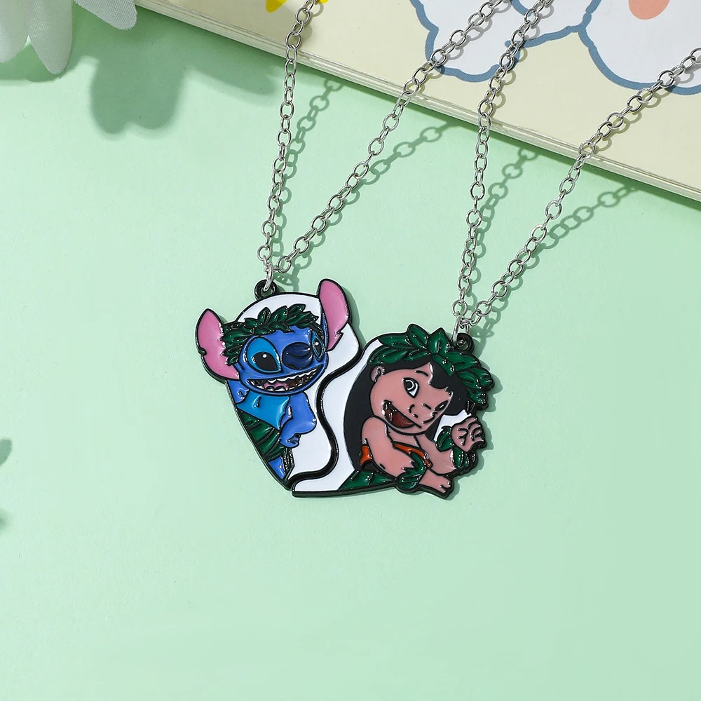 قلادة قلادة من المينا اللطيفة تتميز بتصميم حورية البحر الصغيرة WALL.E EVE Love Splicing - هدية لأفضل صديق للزوجين #3