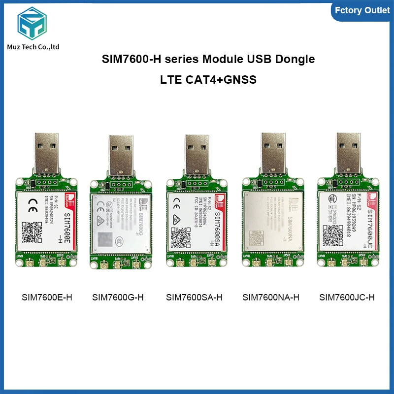 SIMcom 4G LTE CAT4 Module USB Dongle Support GNSS SIM7600G-H SIM7600E-H SIM7600SA-H SIM7600NA-H Breakout Kit With Antenna