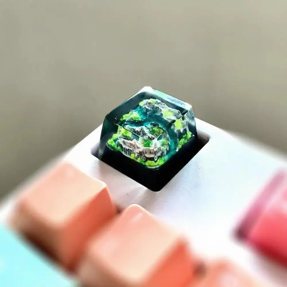 산과 바다 키캡 아티산 레진 고급 DIY PC 게이머 기계식 백라이트 키보드 RGB 키캡 GK61 Anne Pro 2 GK64용