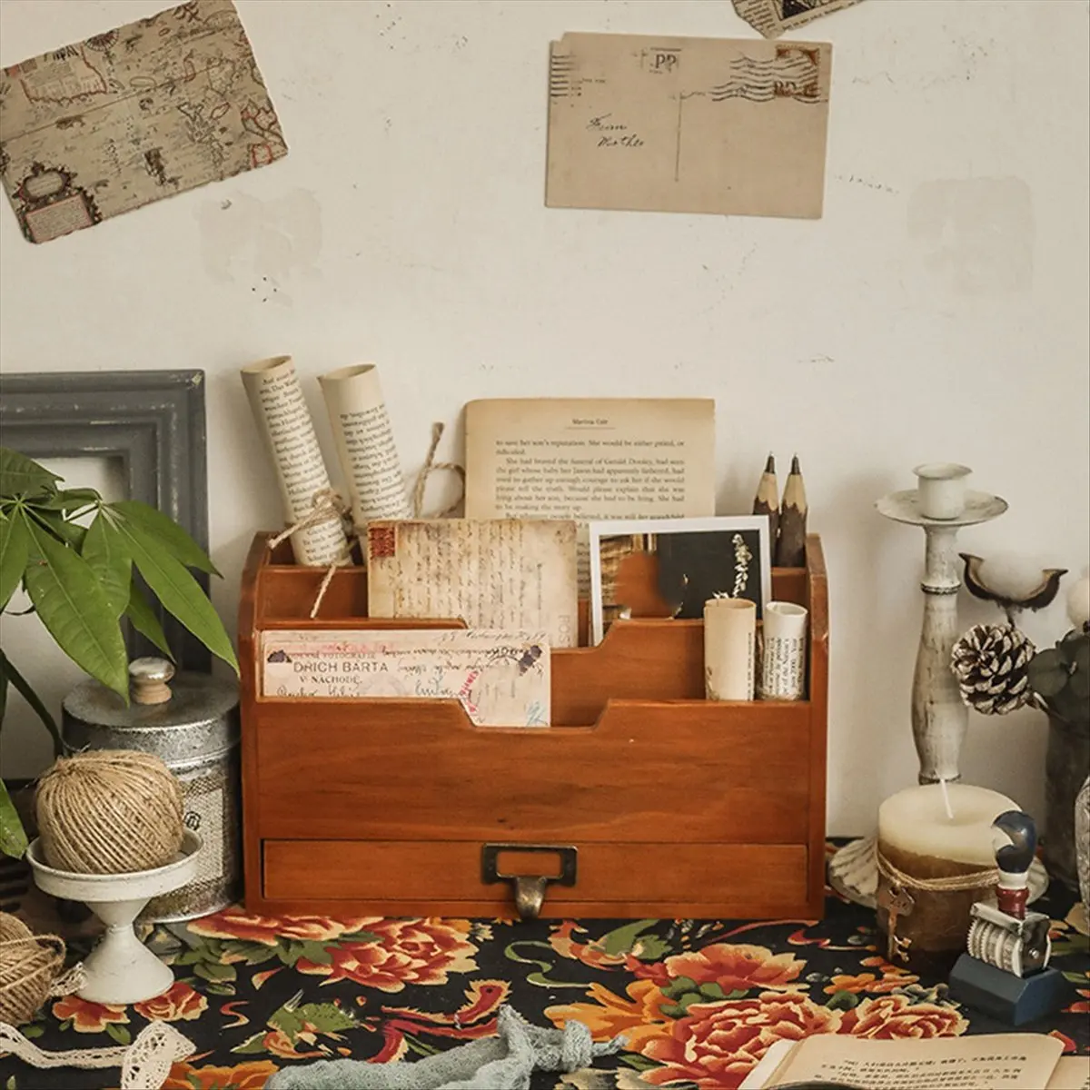 A45I  Desktop Storage Box Mask File Stationery Finishing Rack Japanese Card Information Picture Book A4 Paper Rack